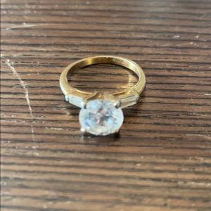 Zirconium ring /  gold plated